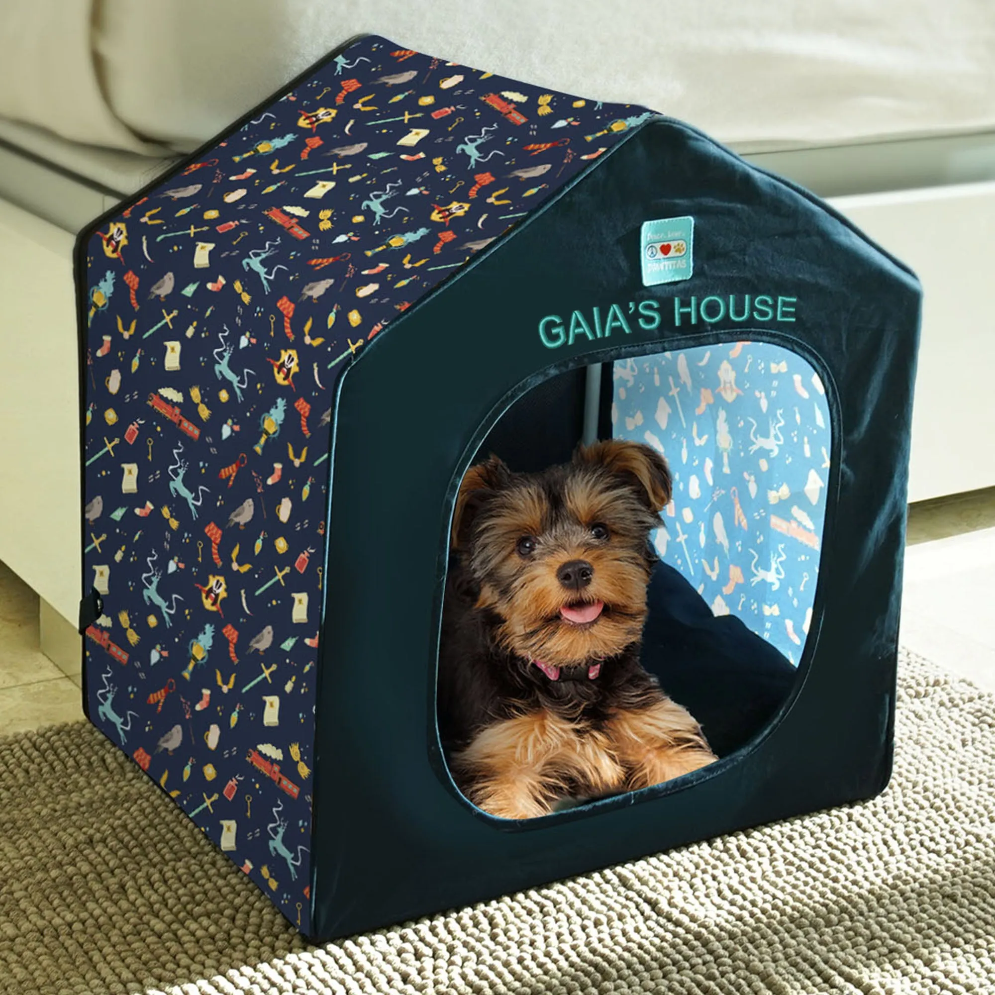 💤 Personalized Portable Dog Bed / Cat House   Removable Cushion Bed Included
