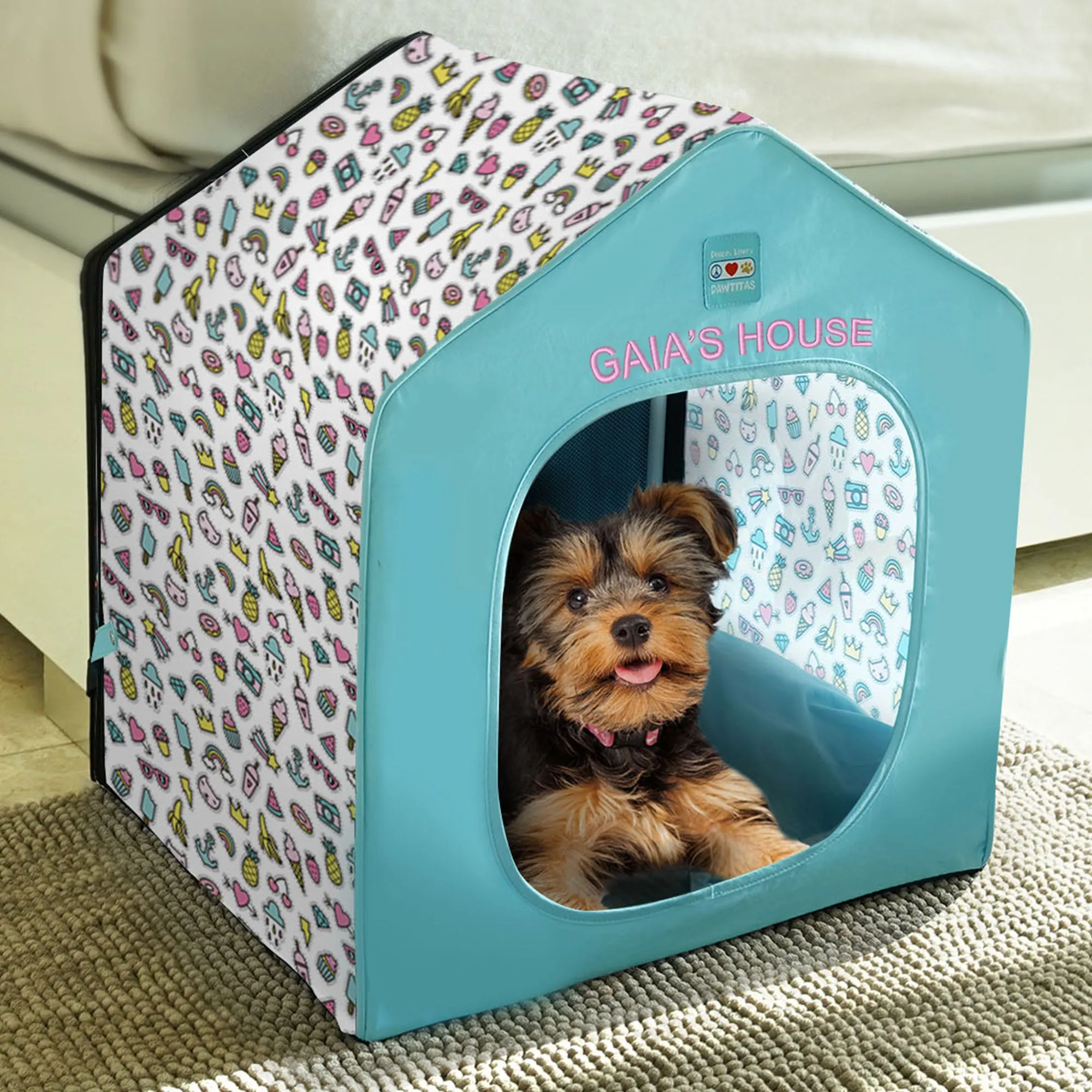 💤 Personalized Portable Dog Bed / Cat House   Removable Cushion Bed Included