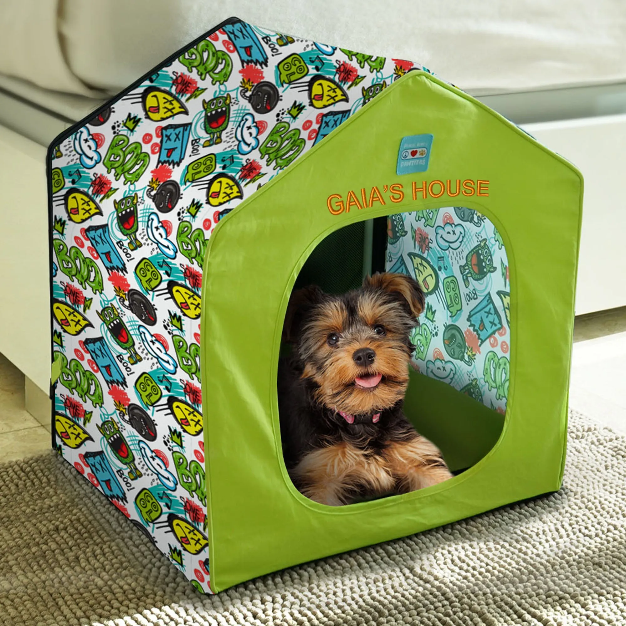 💤 Personalized Portable Dog Bed / Cat House   Removable Cushion Bed Included