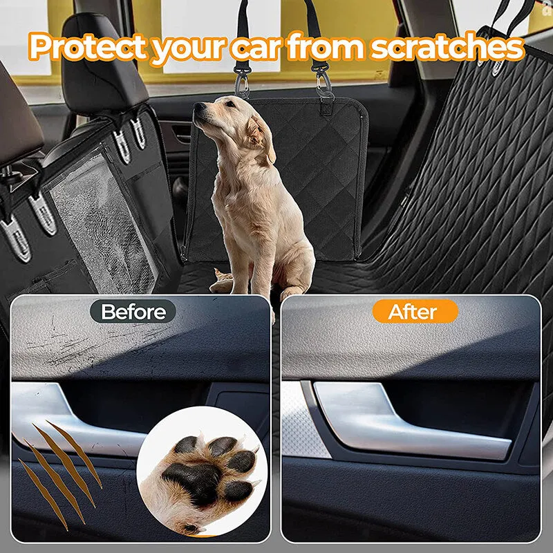 58" Simple Deluxe Waterproof Dog Car Seat Cover with Mesh Window