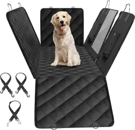 58" Simple Deluxe Waterproof Dog Car Seat Cover with Mesh Window