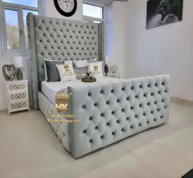 Abigail Wingback Bed Frame 75" (6ft2) Tall Headboard
