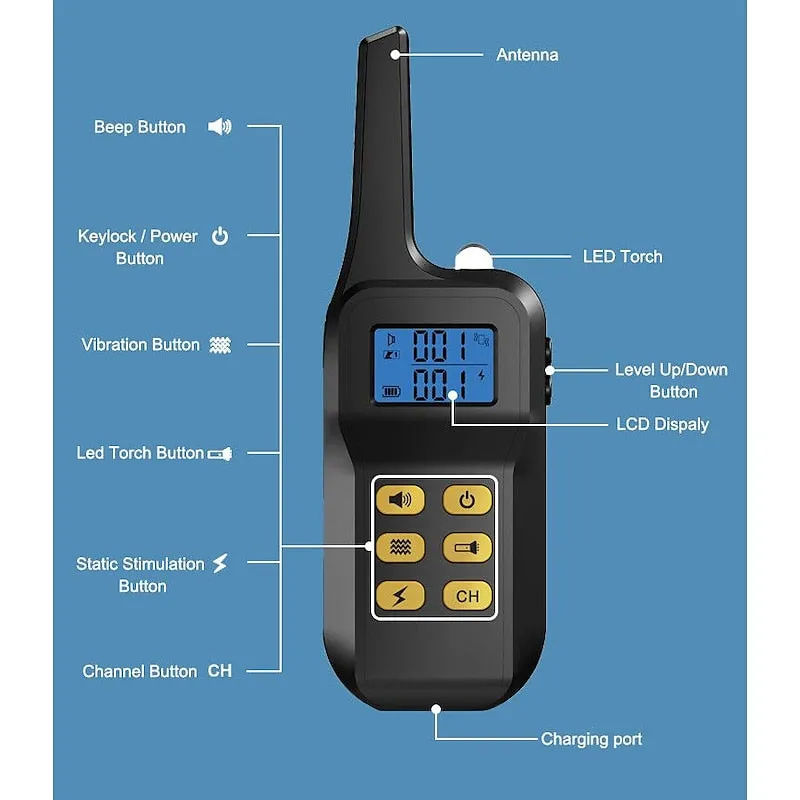 Advanced Dog Training Anti-Bark Collar   PC Clickers Behaviour Aids 2 in 1