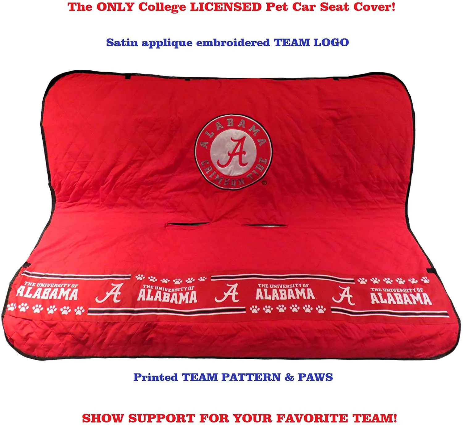 AL Crimson Tide Pet Car Seat Protector