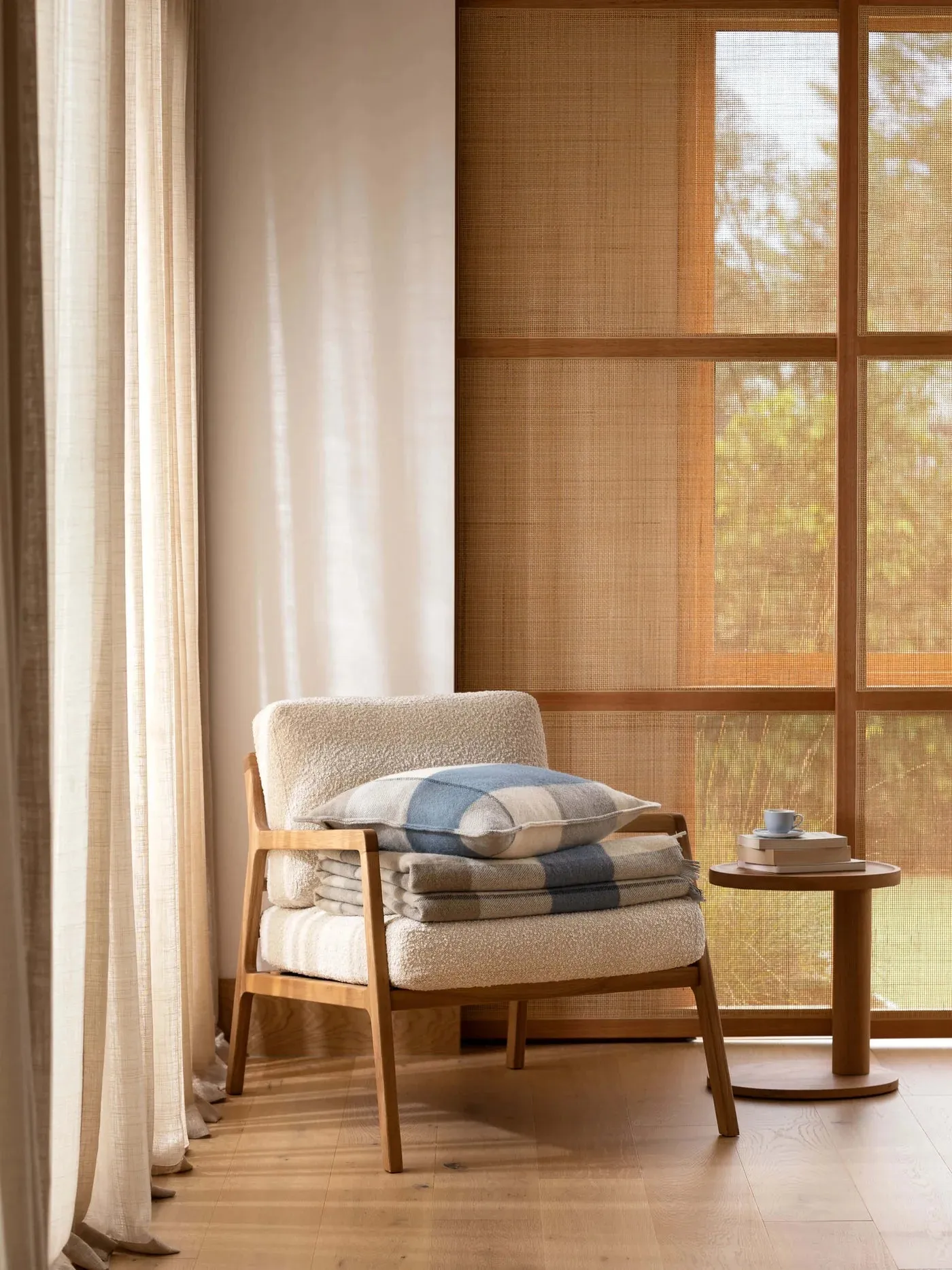 Alby Periwinkle 100% Wool Blanket