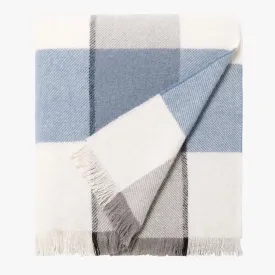 Alby Periwinkle 100% Wool Blanket
