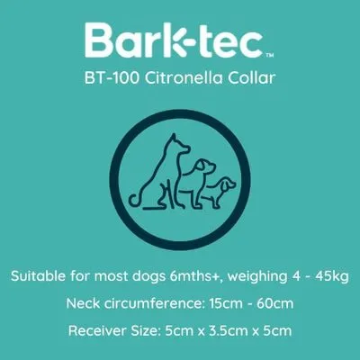 Barktec BT-100 Ultimate Bark Control Kit- Citronella Spray Collar