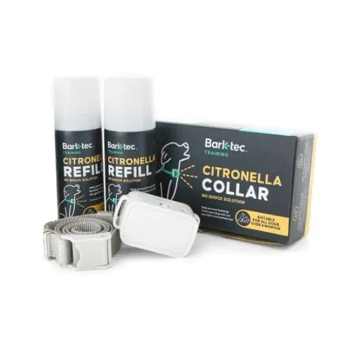 Barktec Rechargeable Citronella Spray Collar Bundle