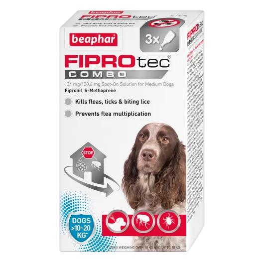 Beaphar FIPROtec® COMBO Flea, Flea Egg and Tick Treatment For Dogs