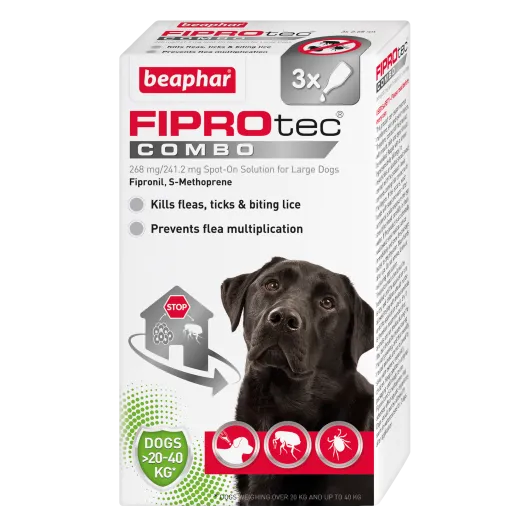 Beaphar FIPROtec® COMBO Flea, Flea Egg and Tick Treatment For Dogs
