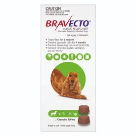 BRAVECTO Flea & Tick Chew Treatment 10-20Kg Dog