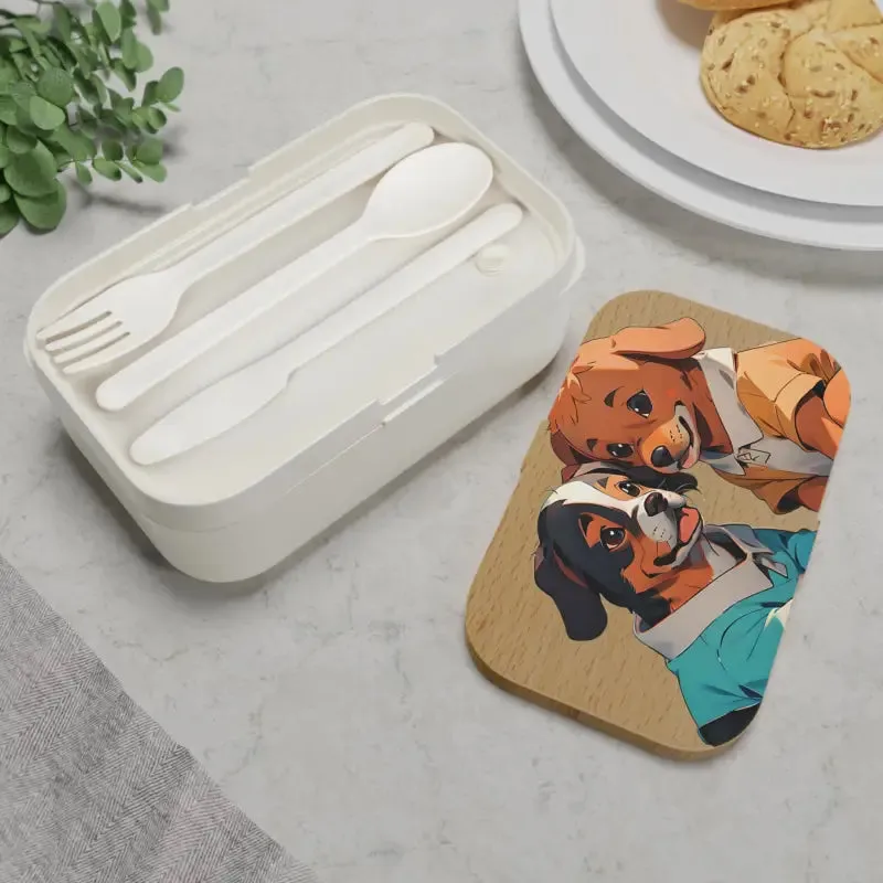 Cute Dogs Pla Bento Box for Busy Bees