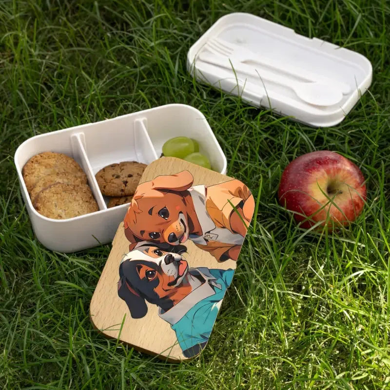 Cute Dogs Pla Bento Box for Busy Bees