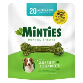 Dental Bone Treats - 20 Ct for Dogs 40  lbs