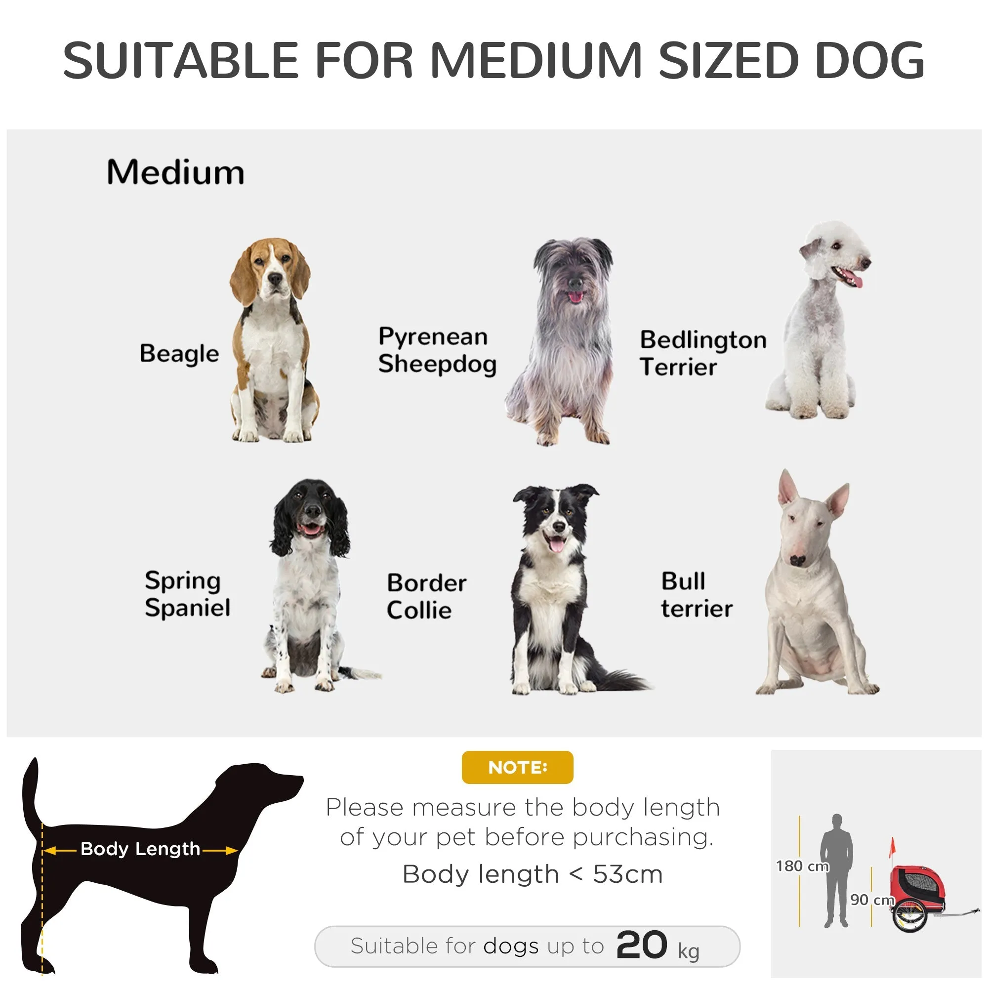 Dog Bike Trailer Folding Bicycle Pet Trailer Dog Bike Jogger Travel CarrierWithRemovable Cover-Red