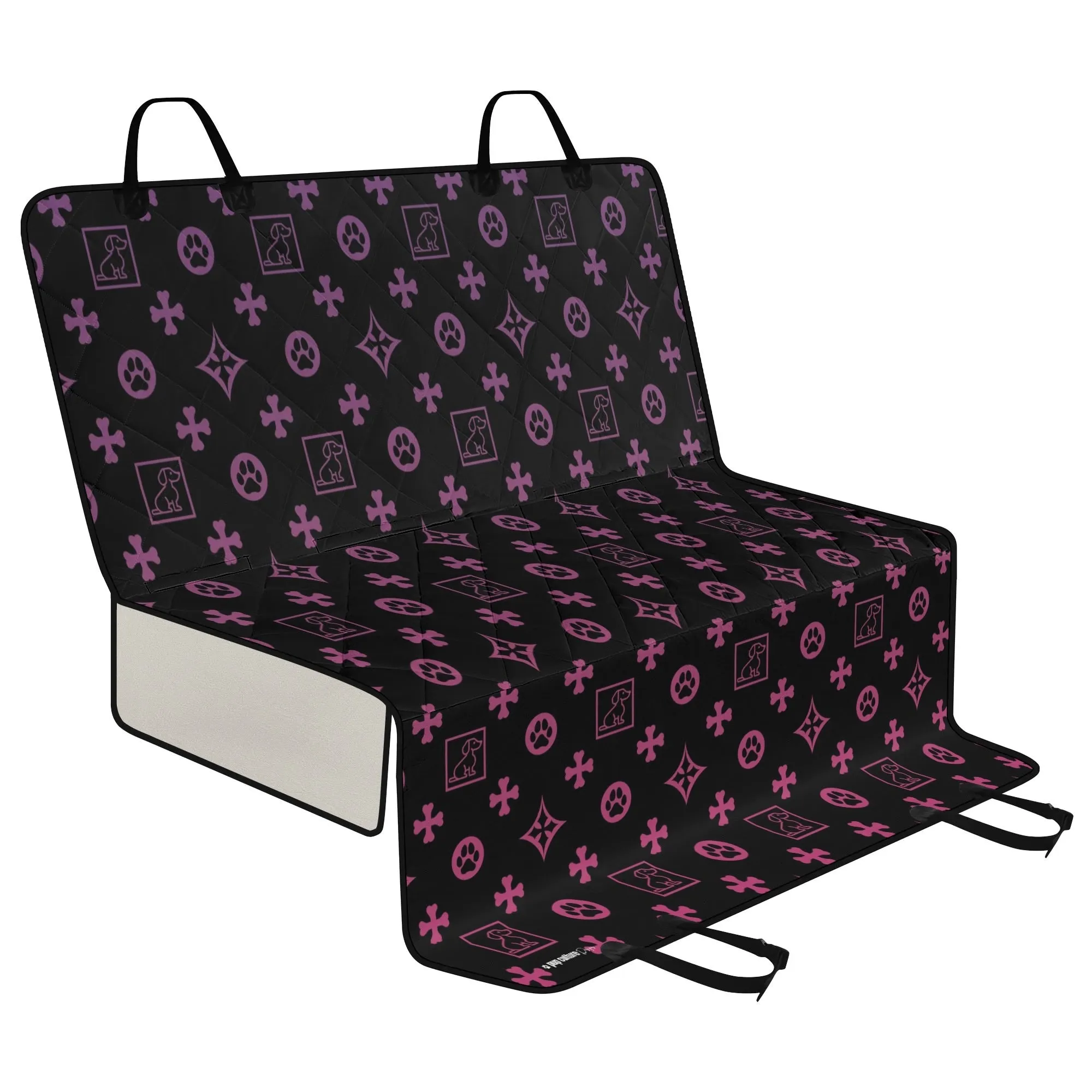 Dog Lover Motif Hammock Black   Ombre Dog Car Seat Cover