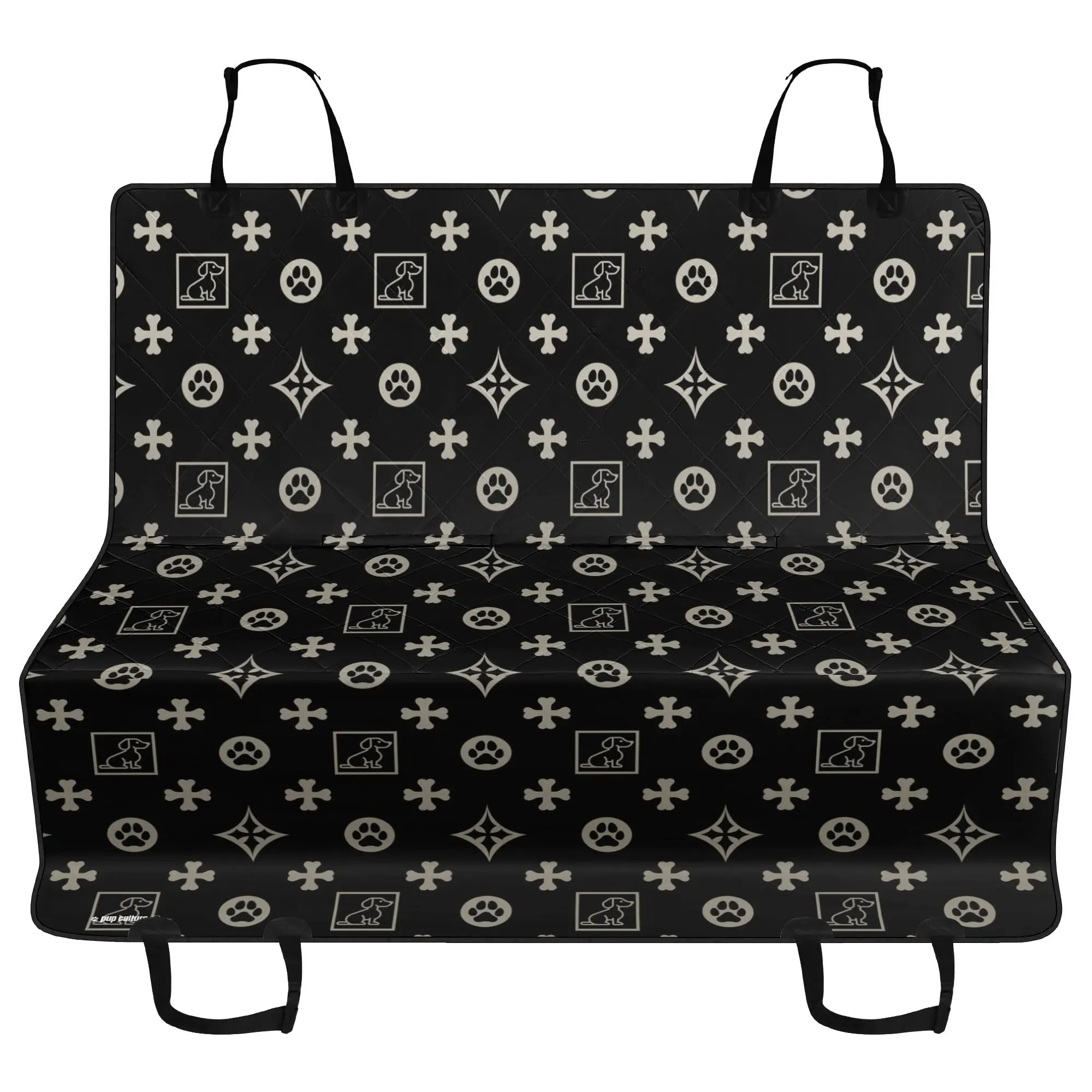 Dog Lover Motif Hammock Black   Ombre Dog Car Seat Cover