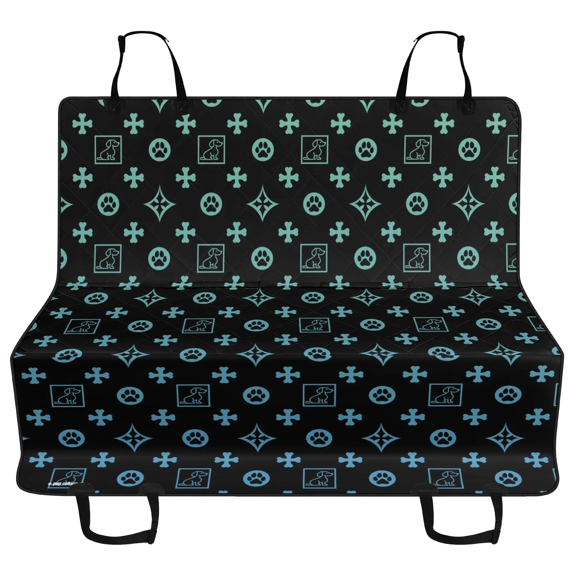 Dog Lover Motif Hammock Black   Ombre Dog Car Seat Cover