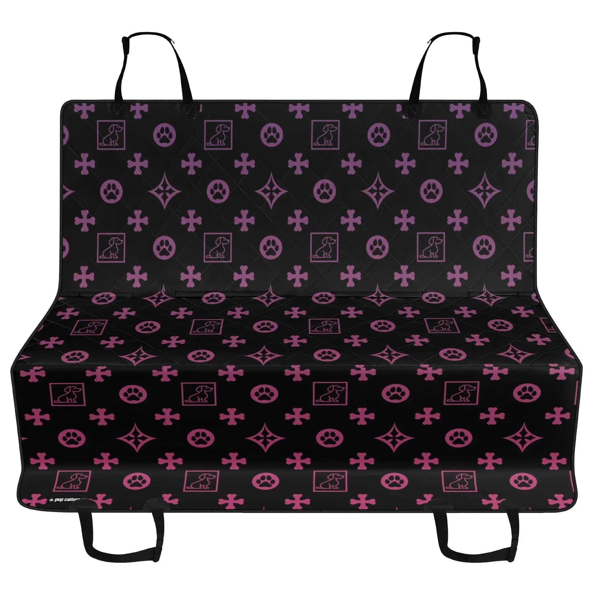 Dog Lover Motif Hammock Black   Ombre Dog Car Seat Cover