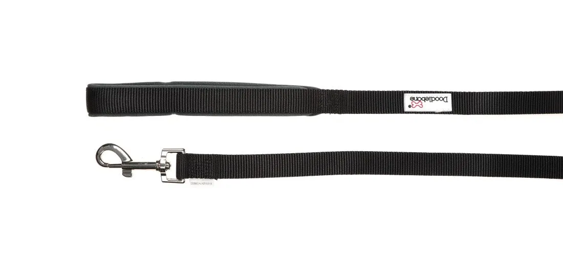 Doodlebone Padded Dog Collar - Black Coal