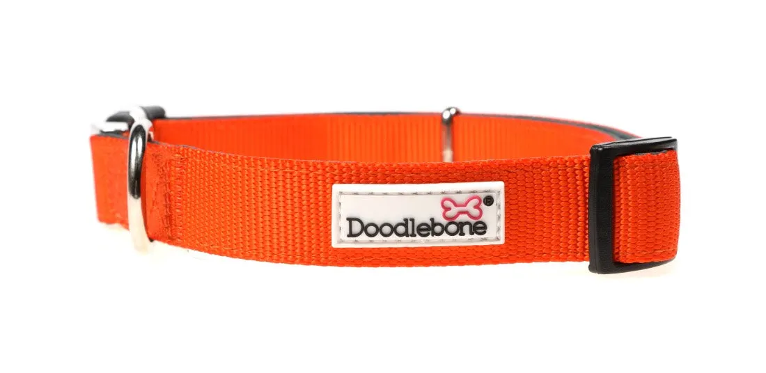 Doodlebone Padded Dog Collar - Tangerine Orange