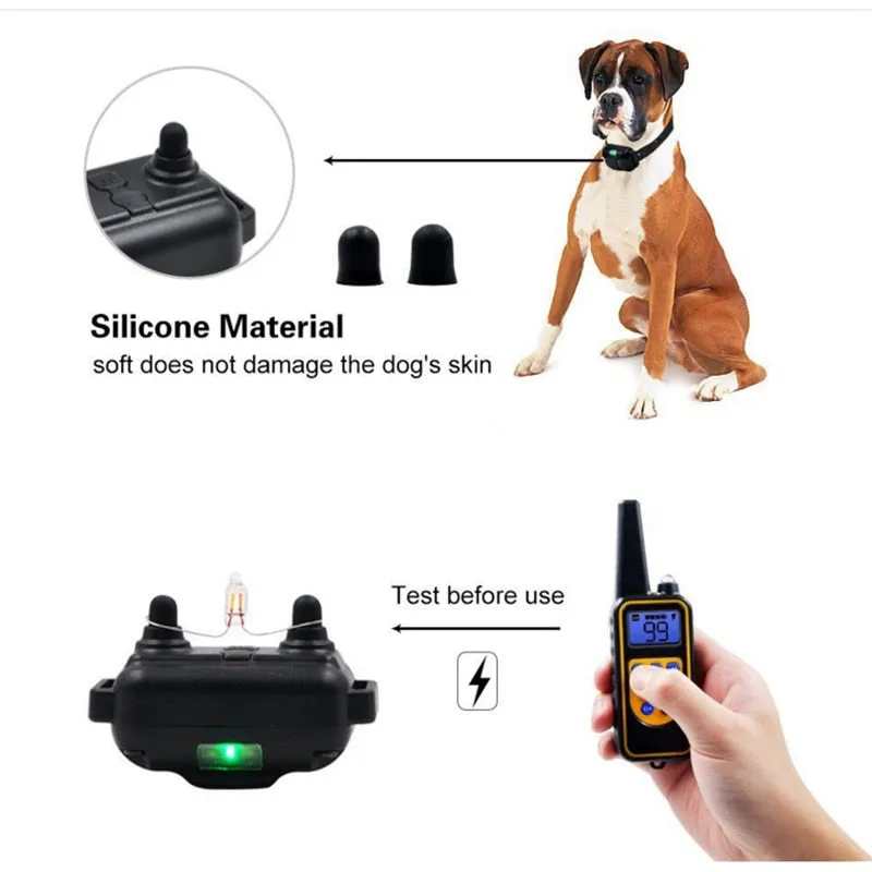 Electric Dog Training Collar Waterproof Rechargeable Remote Control Pet with LCD Display for All Size Bark-stop Collars 40% Off