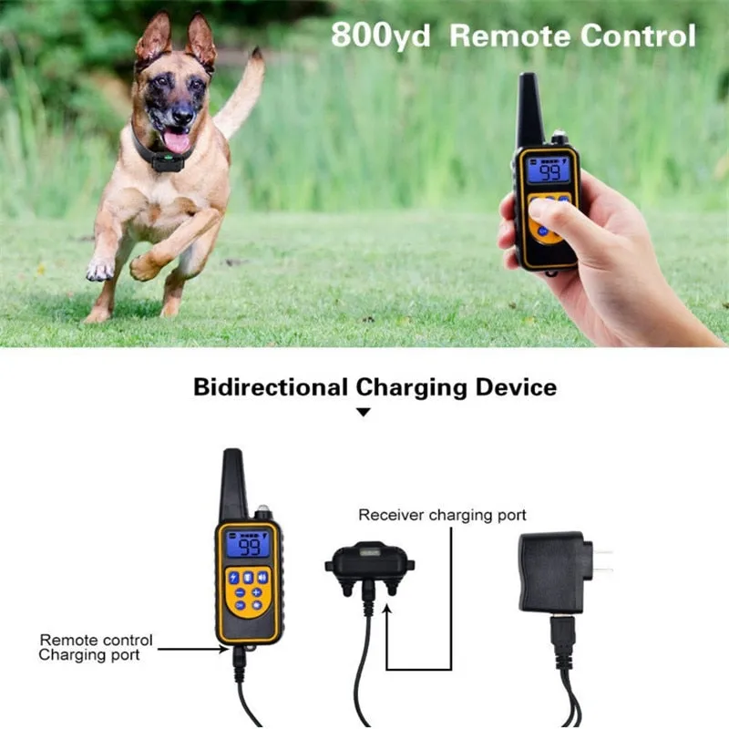 Electric Dog Training Collar Waterproof Rechargeable Remote Control Pet with LCD Display for All Size Bark-stop Collars 40% Off