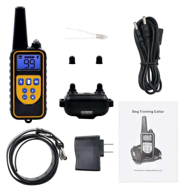 Electric Dog Training Collar Waterproof Rechargeable Remote Control Pet with LCD Display for All Size Bark-stop Collars 40% Off