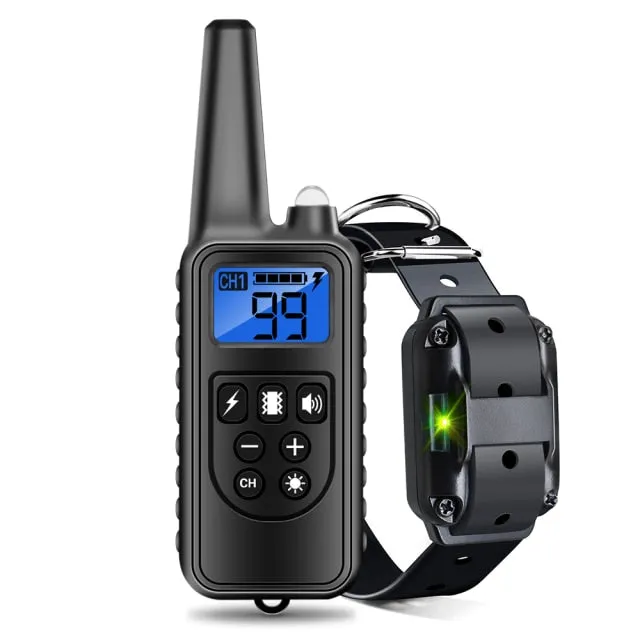 Electric Dog Training Collar Waterproof Rechargeable Remote Control Pet with LCD Display for All Size Bark-stop Collars 40% Off