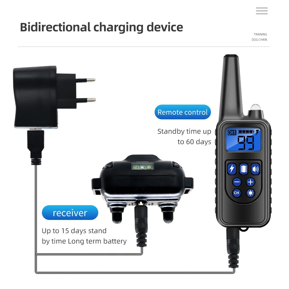 Electric Dog Training Collar Waterproof Rechargeable Remote Control Pet with LCD Display for All Size Bark-stop Collars 40% Off