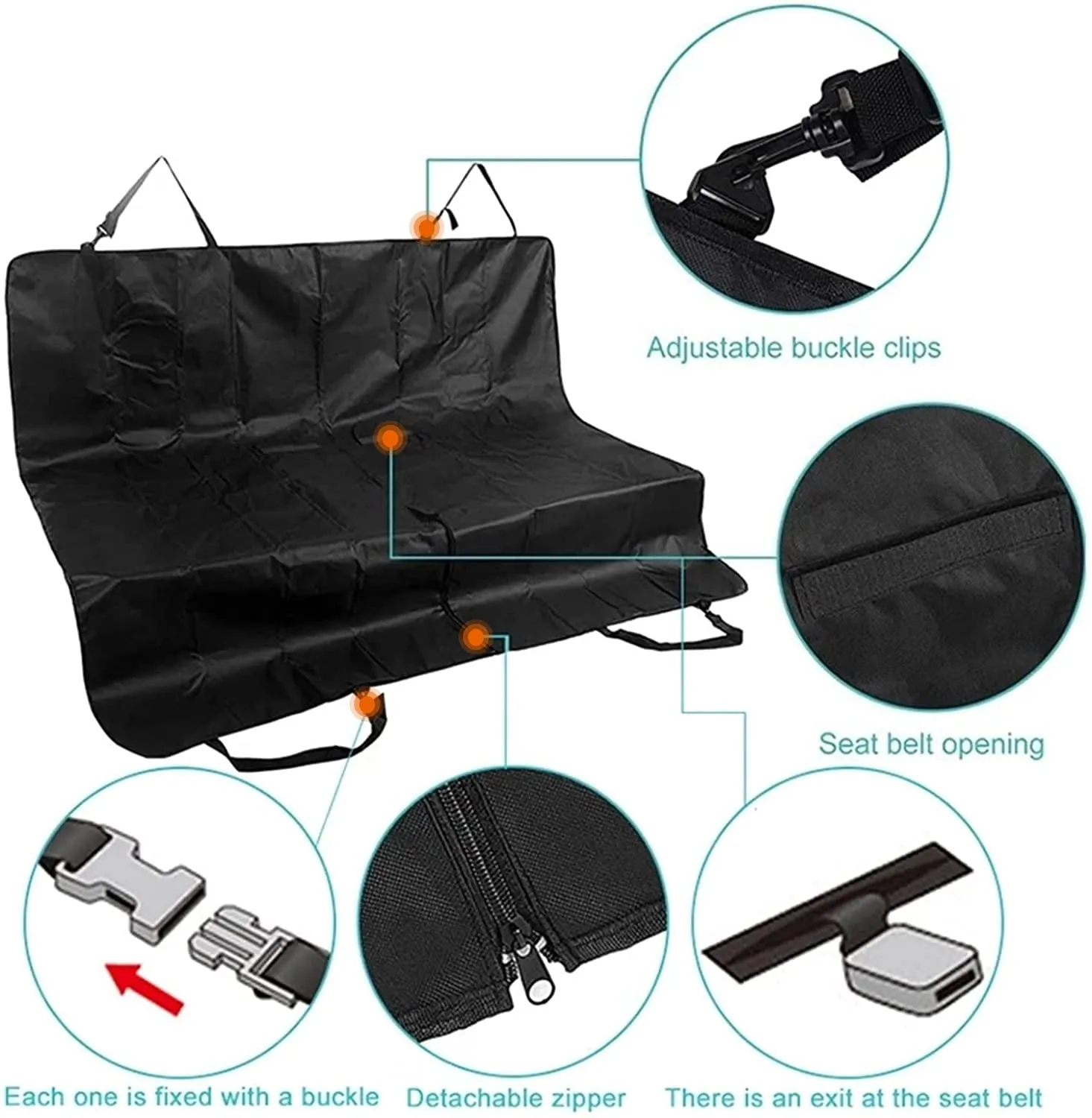 Foldable Waterproof Easy to Clean Dog Car Seat Cover