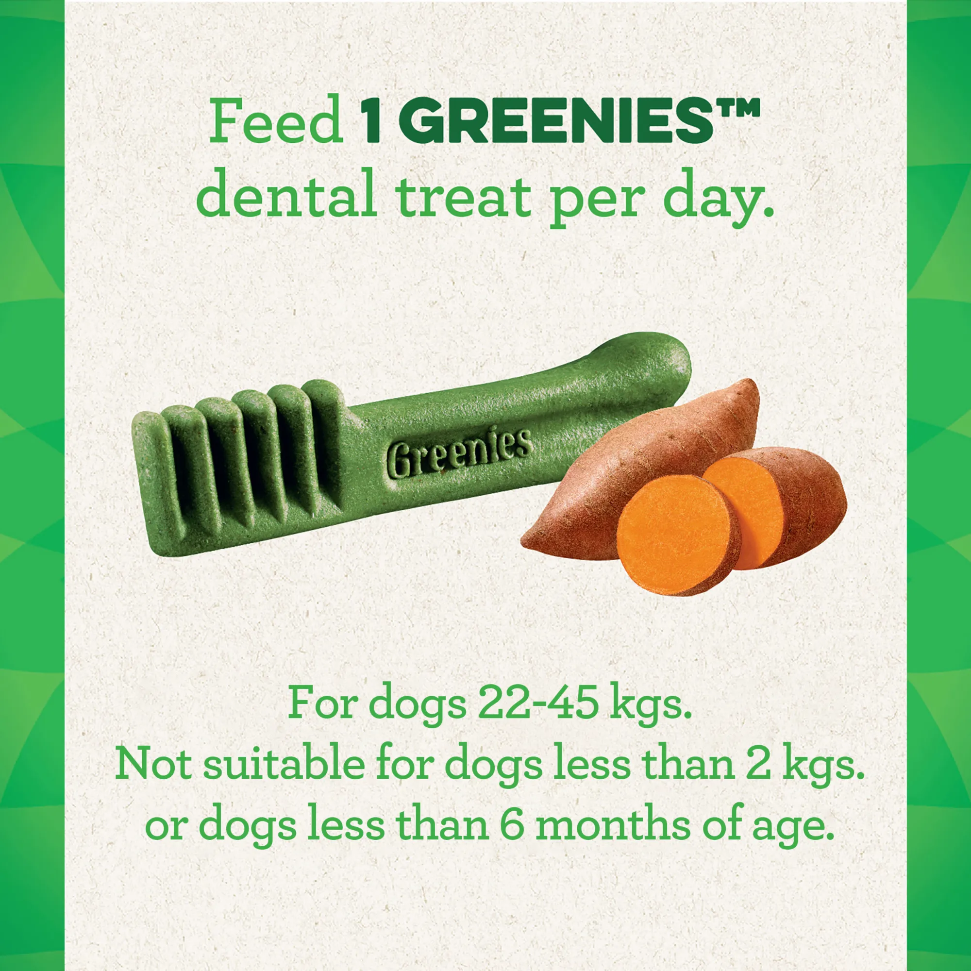 Greenies Dog Sweet Potato Dental Health Treats for Large Dogs 340g