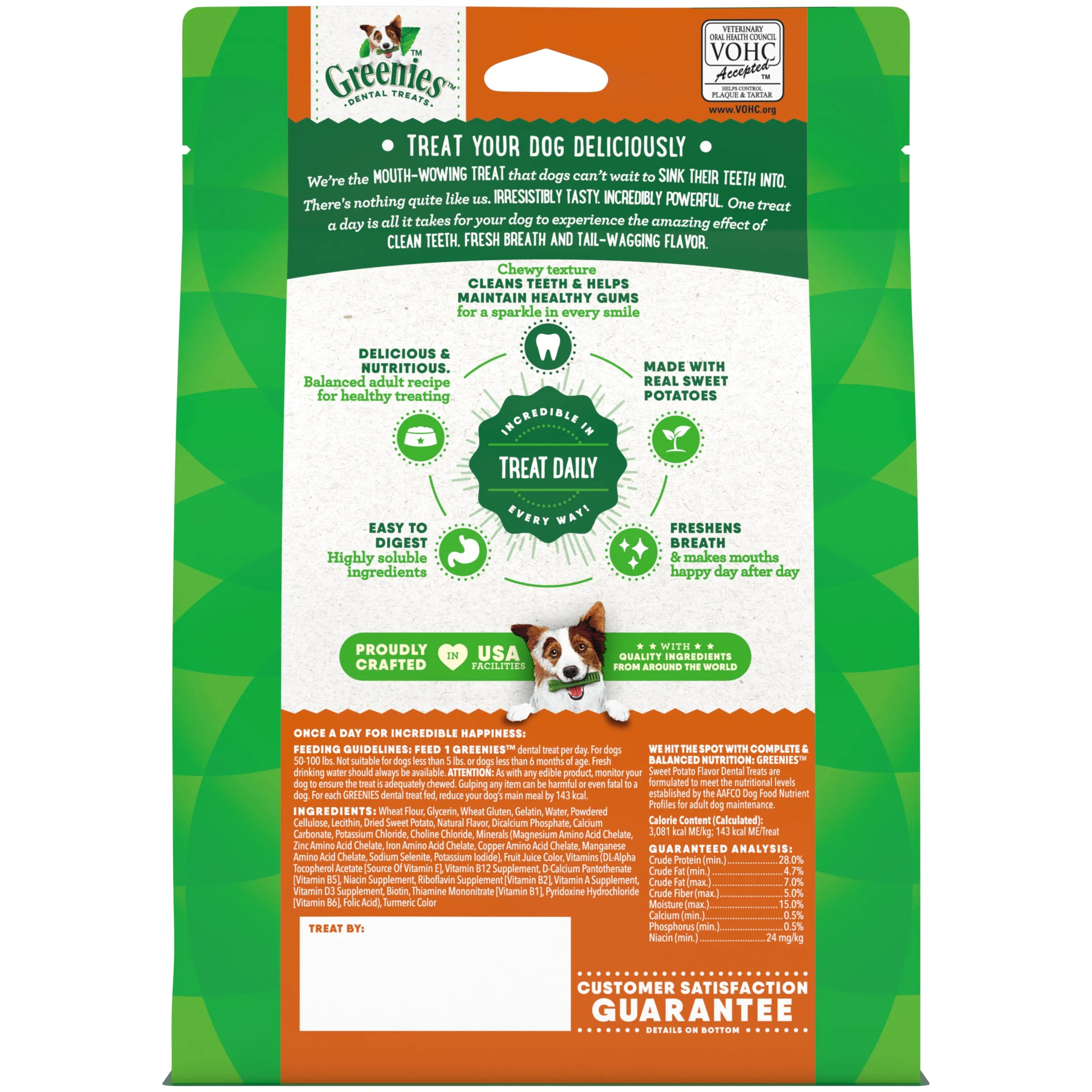 Greenies Dog Sweet Potato Dental Health Treats for Large Dogs 340g
