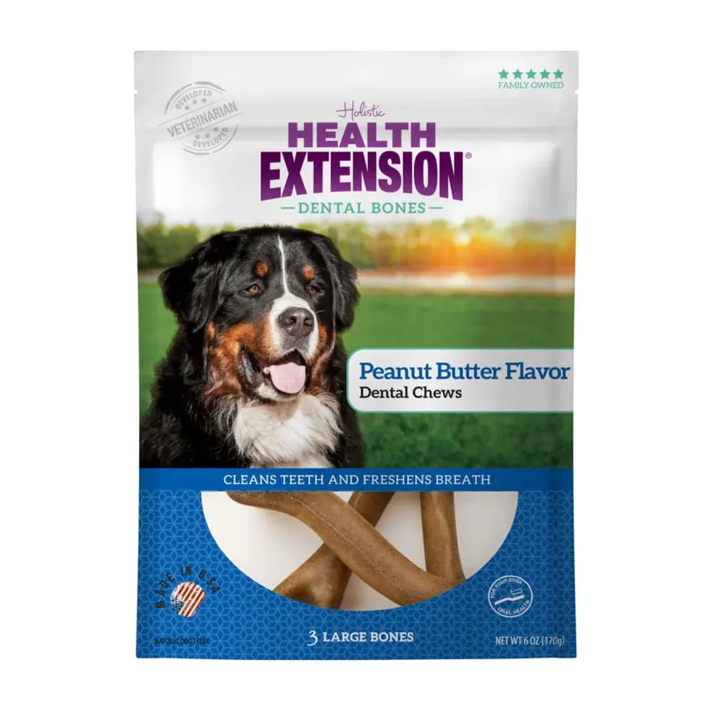 Health Extension Peanut Butter Flavor Dental Chews For Dogs