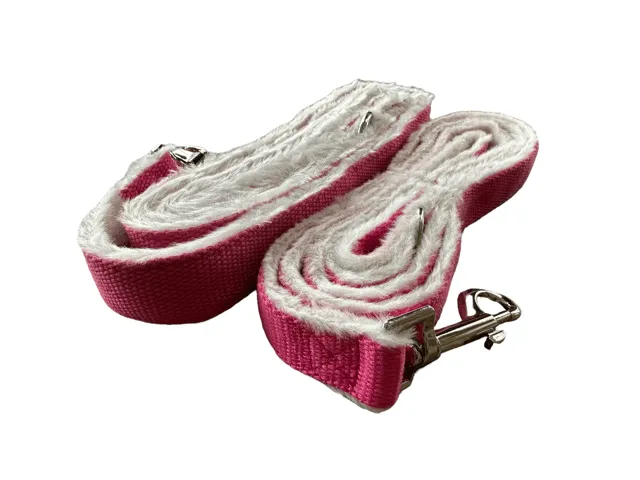 Hemp Dog Harness and Leash Set - Pink