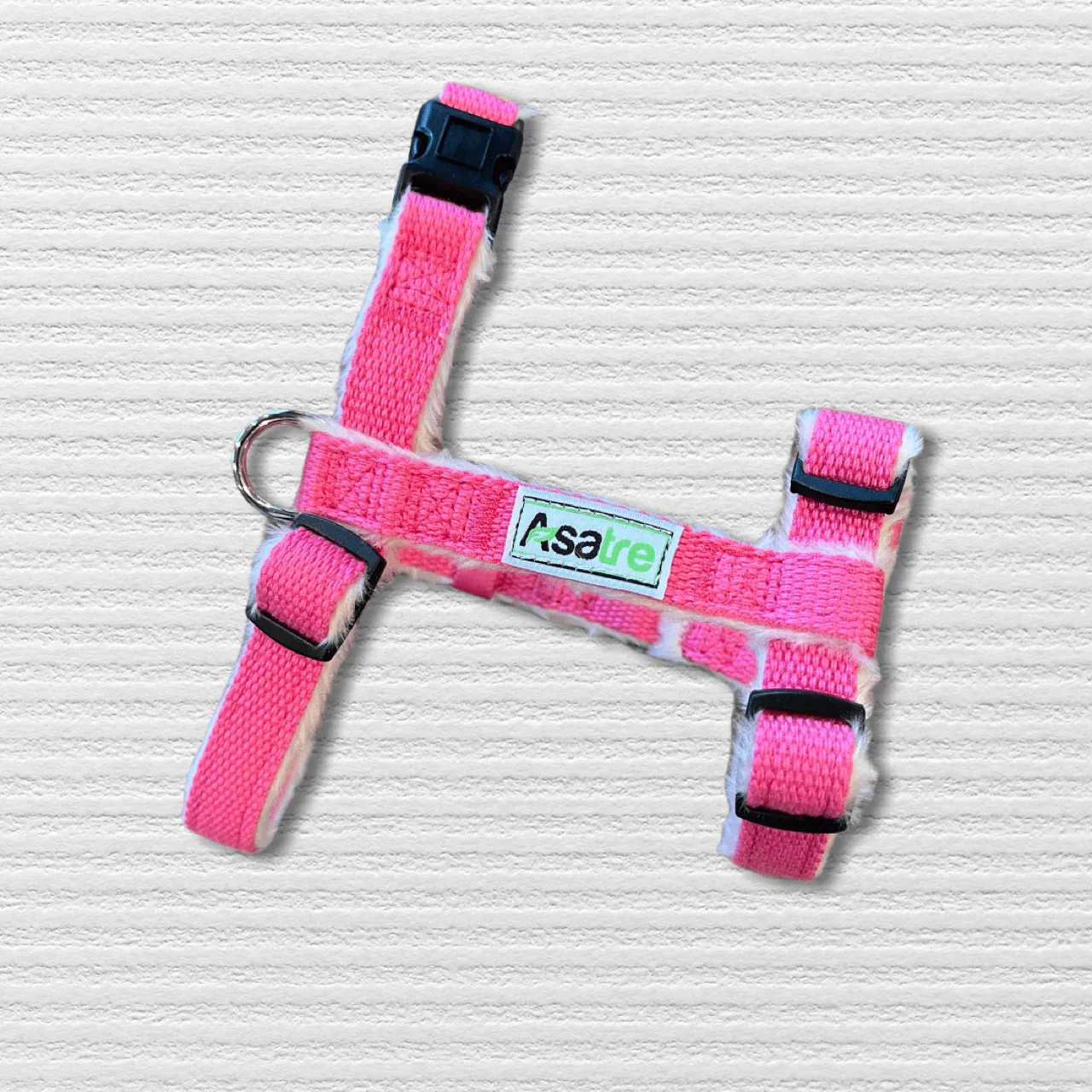 Hemp Dog Harness and Leash Set - Pink
