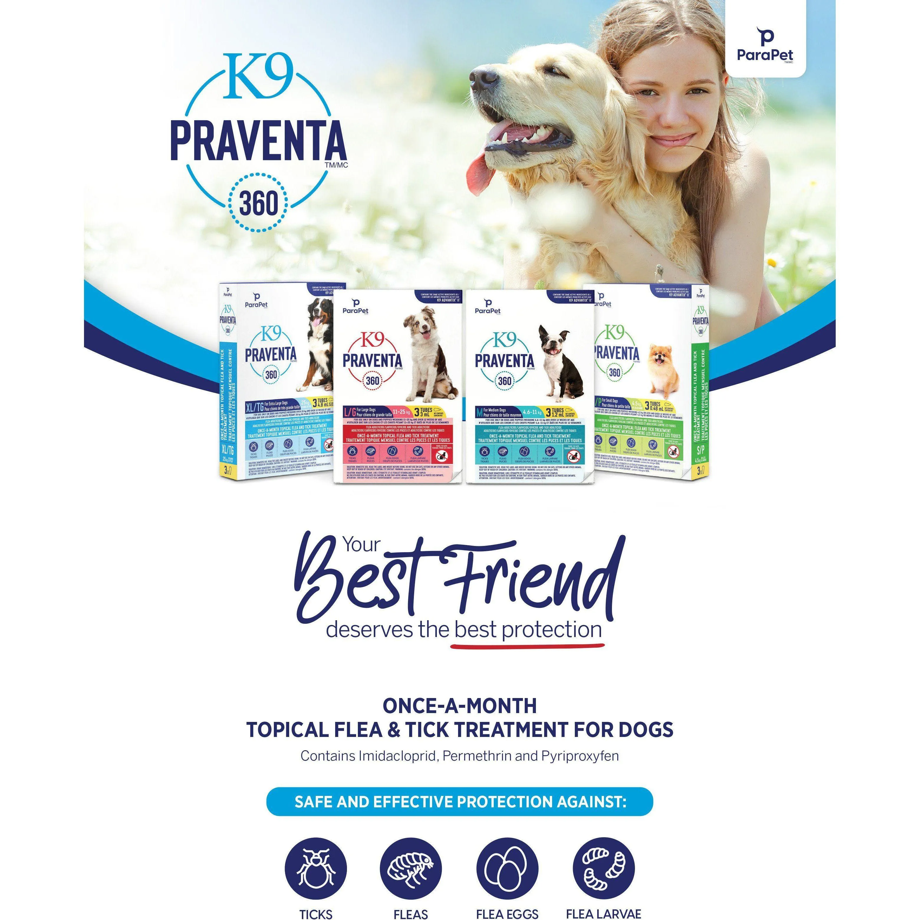 K9 Praventa 360 Large Dogs 11 - 25 Kg