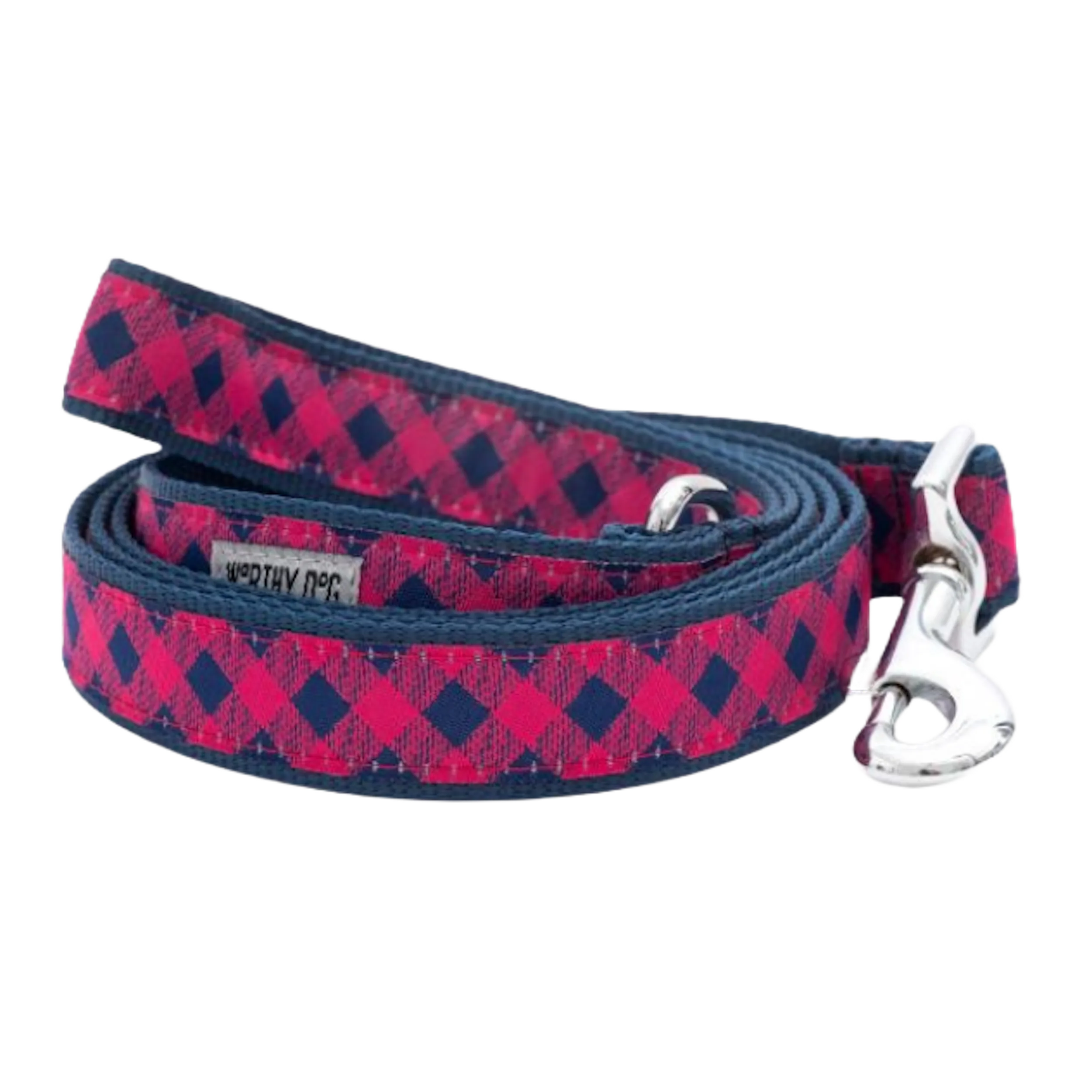 Leash | Bias Buffalo Plaid Pink & Navy