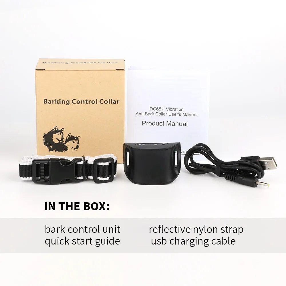 MASBRILL Small Dog Bark Collar, No Bark Collars Anti Barking Collar for Small Dogs Small Most Humane Stop Barking Collar Rechargeable Bark Collar with 7 Sensitivity and Intensity Beep Vibration Black