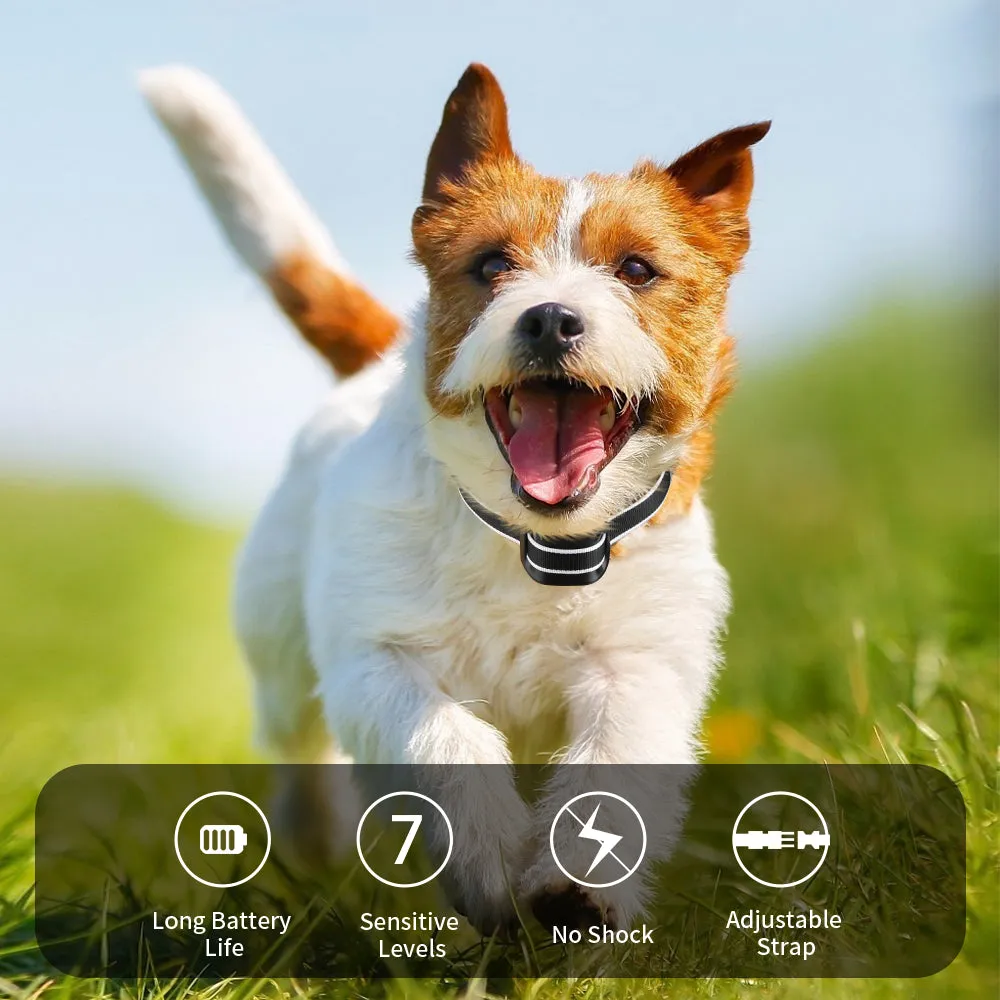 MASBRILL Small Dog Bark Collar, No Bark Collars Anti Barking Collar for Small Dogs Small Most Humane Stop Barking Collar Rechargeable Bark Collar with 7 Sensitivity and Intensity Beep Vibration Black