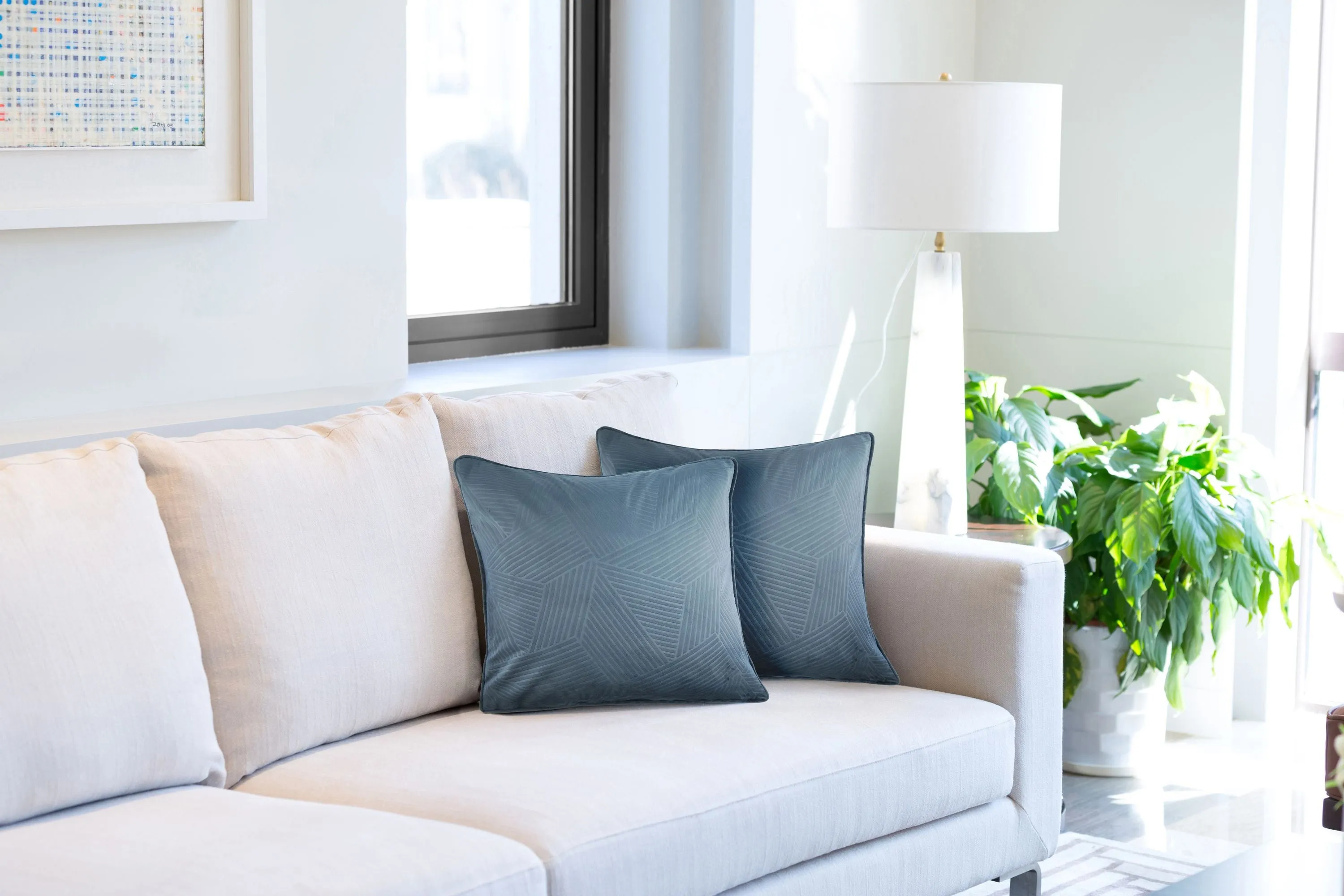 Midnight Cut Velvet Cushion