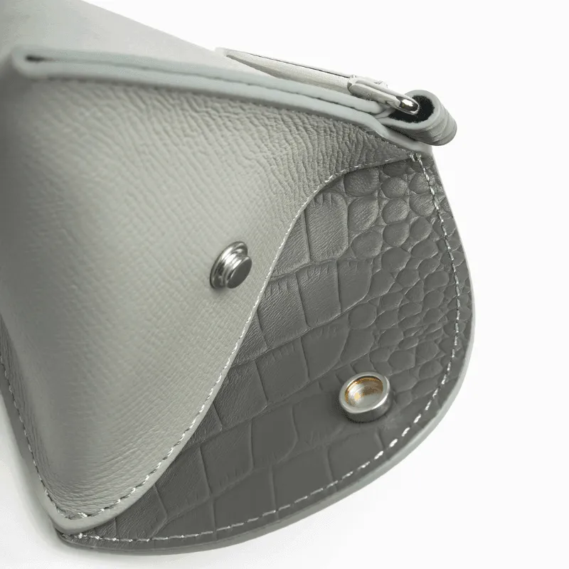 Moonstone Leather Poop Bag (Reversed Side)