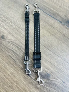 NEW 2 Pack Adjustable Pet Dog Car Seat Belt Safety Leads Vehicle Seatbelt Harness, Made from Nylon Fabric Black