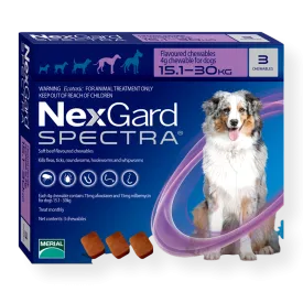 NexGard Spectra Chewable Dog Flea, Tick, & Worm Treatment