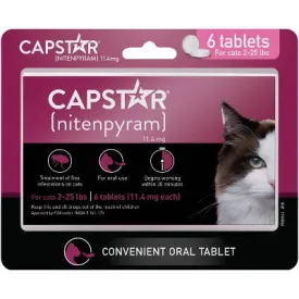 Open Box - Capstar Fast-Acting Oral Flea Treatment for Cats - 2-25 lbs/6ct