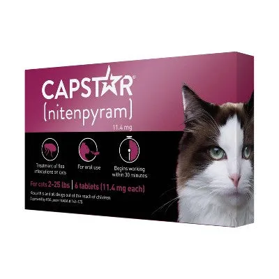 Open Box - Capstar Fast-Acting Oral Flea Treatment for Cats - 2-25 lbs/6ct