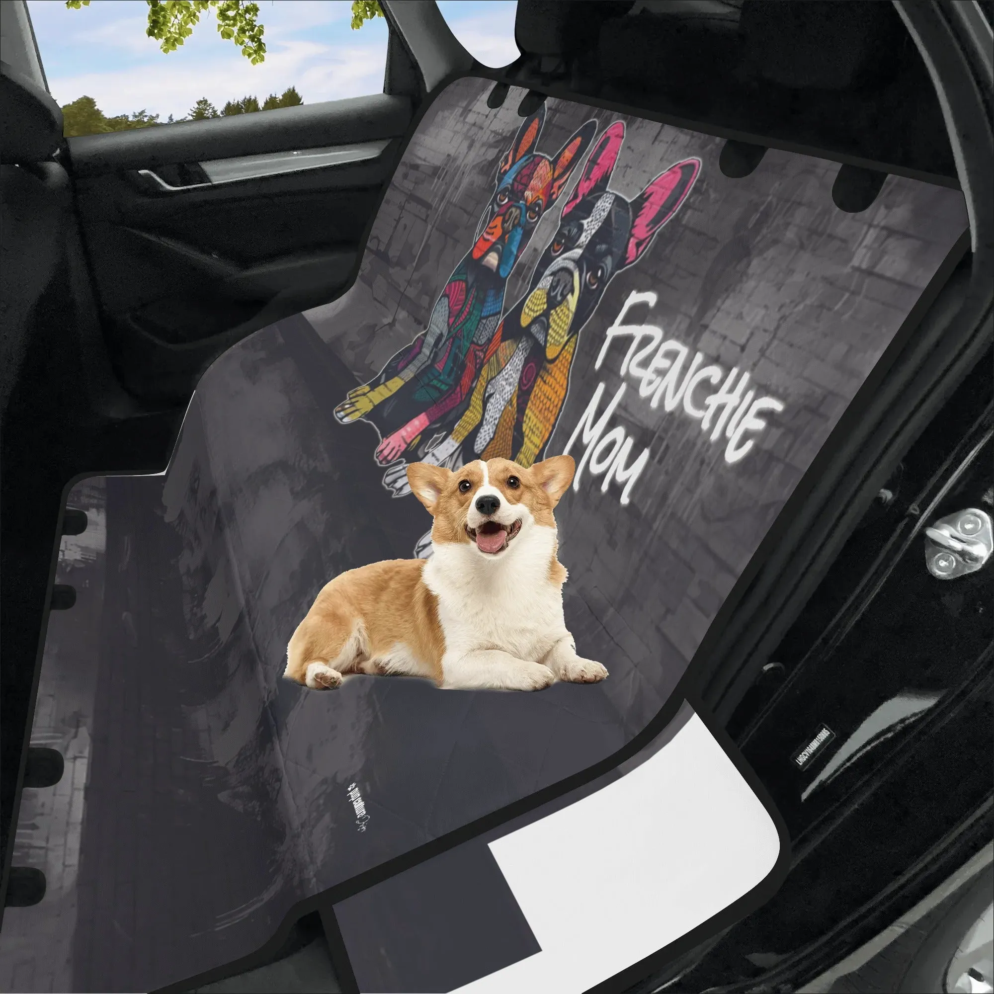 Original Frenchie Mom Graffiti Dog Art Hammock Dog Car Seat Cover