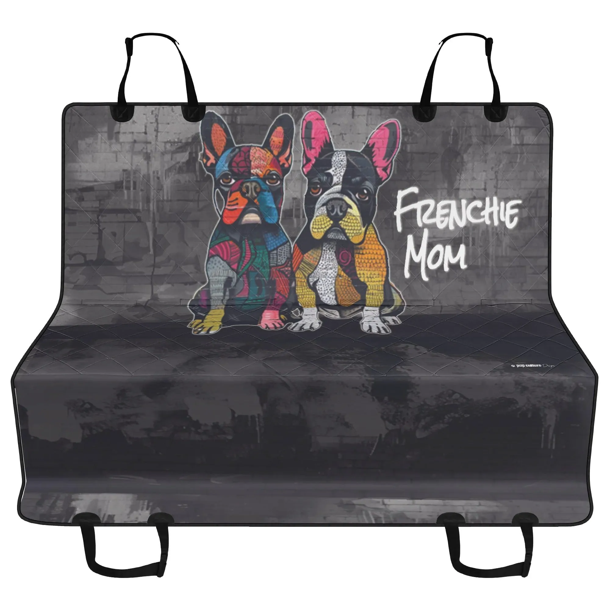 Original Frenchie Mom Graffiti Dog Art Hammock Dog Car Seat Cover