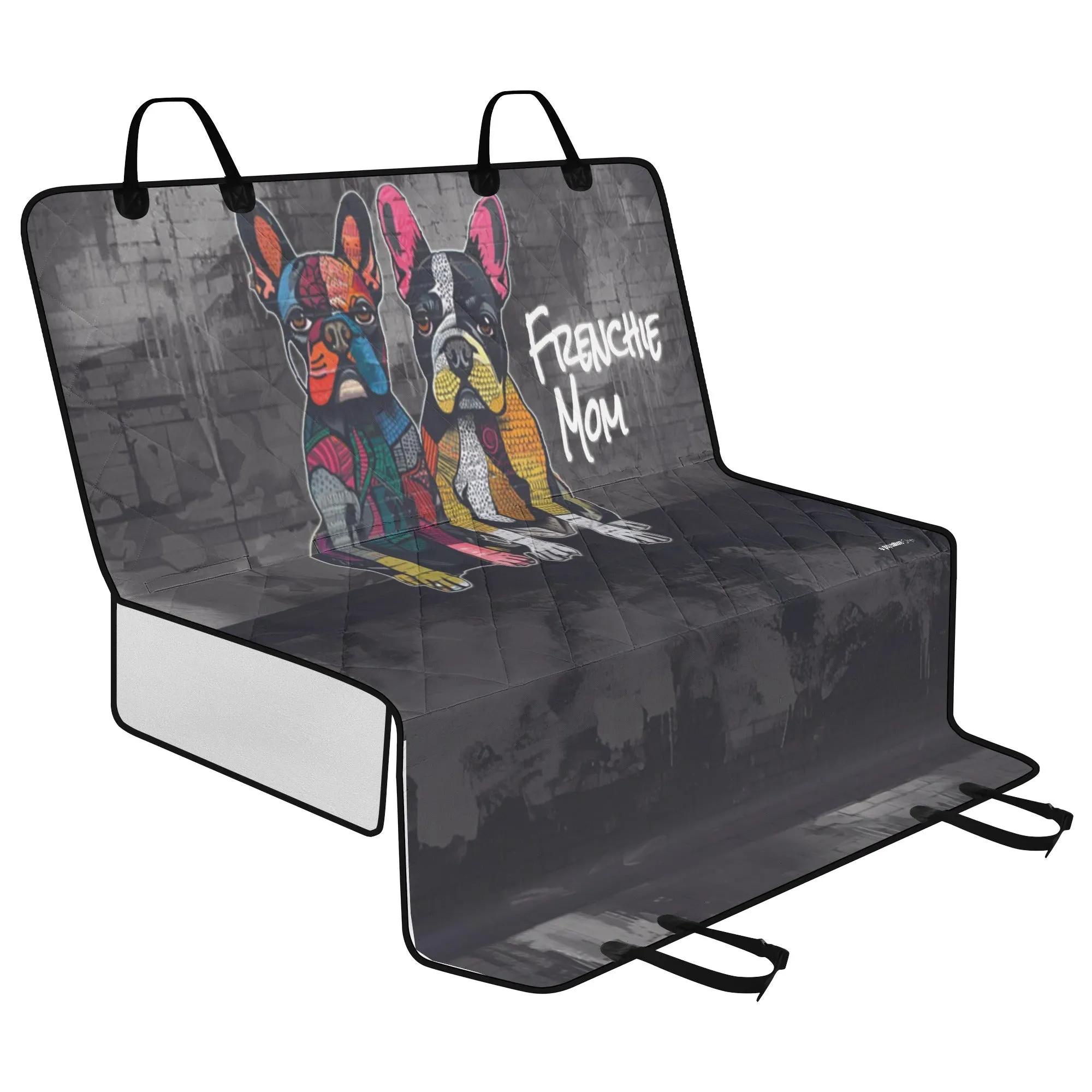 Original Frenchie Mom Graffiti Dog Art Hammock Dog Car Seat Cover