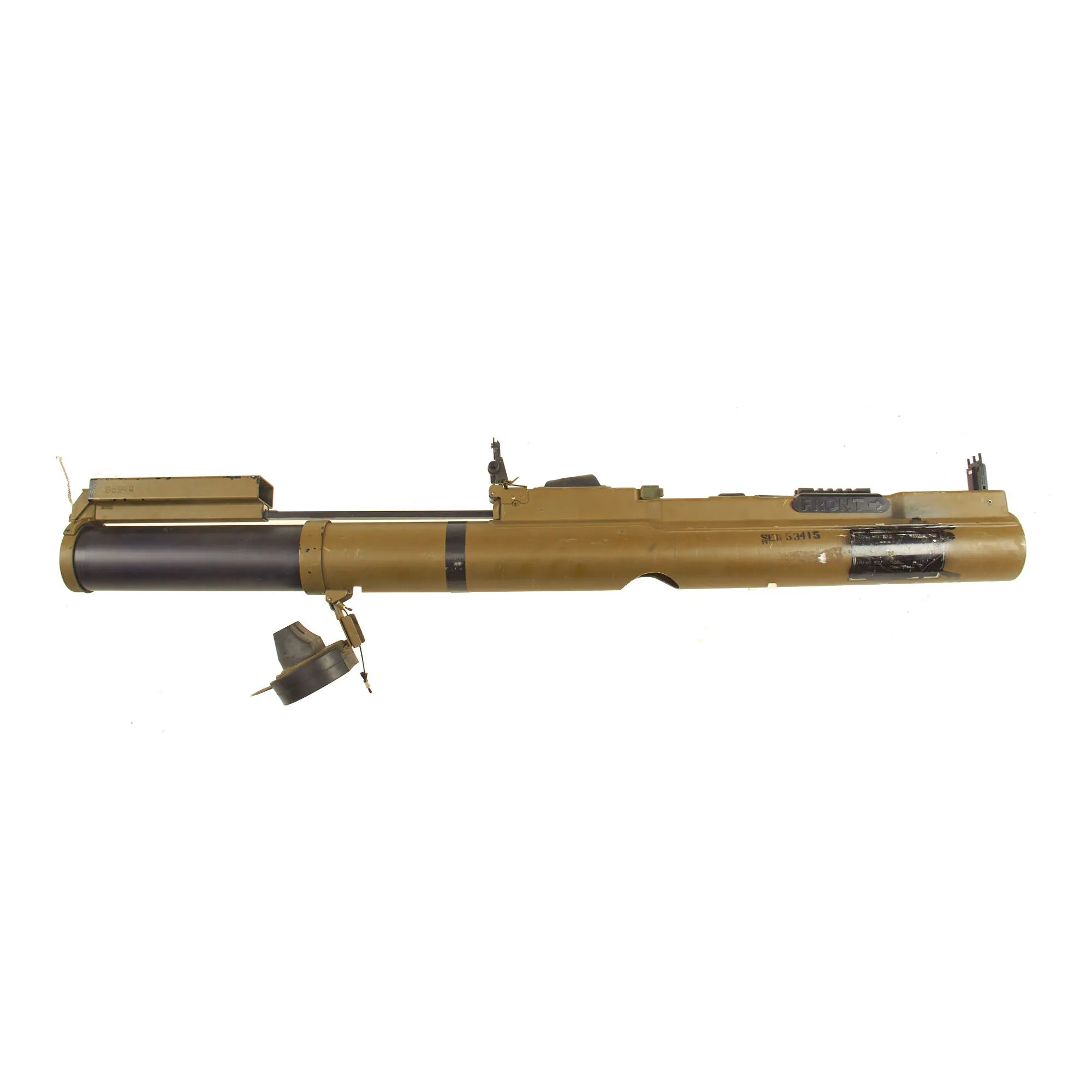 Original U.S. Global War on Terror INERT M72A7 Light Anti-Tank Weapon LAW Rocket Propelled Grenade Launcher With Picatinny Rail and Sling Assembly